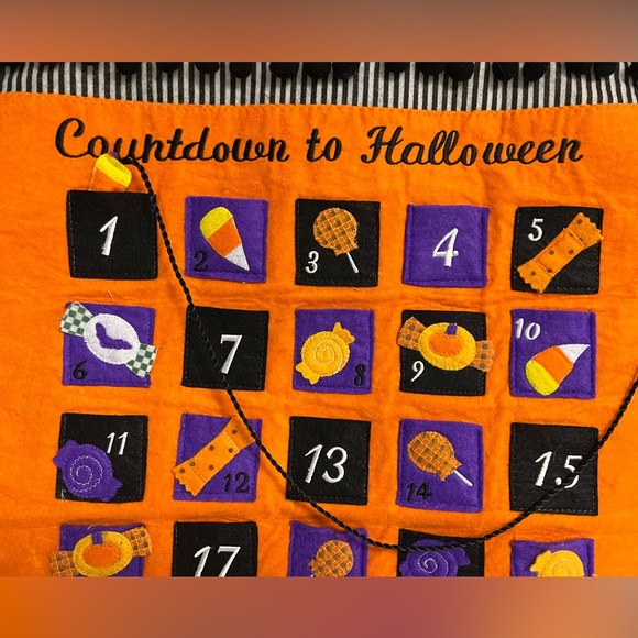Halloween Countdown Advent Felt Wall Calendar - Picture 3 of 4